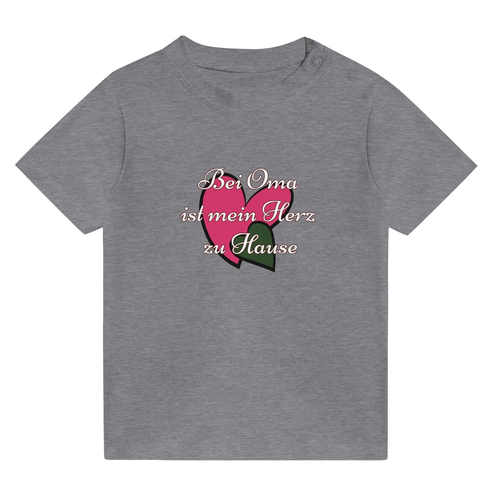 Baby T-Shirt Baumwolle | „Bei Oma ist mein Herz zu Hause“