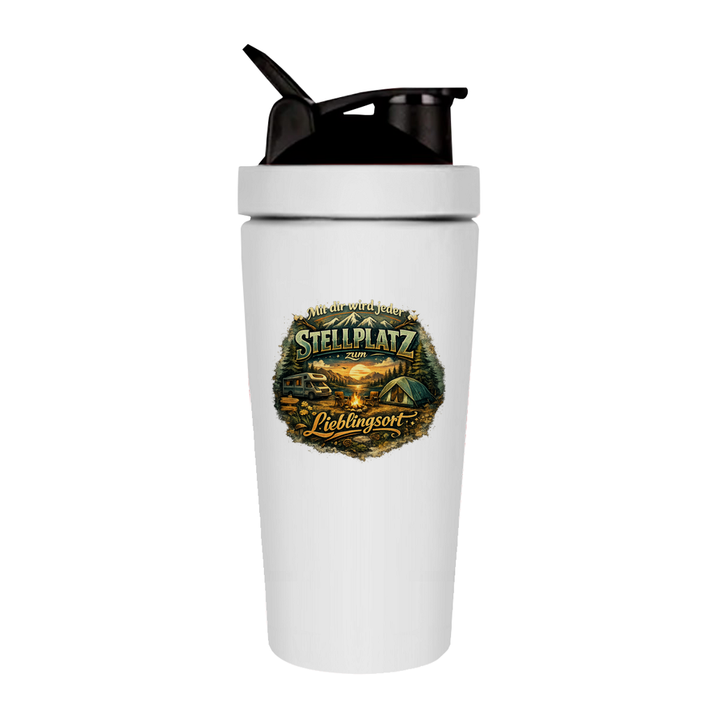 Camper Fitness Shaker – „Mit dir wird jeder Stellplatz zum Lieblingsort" | Wortmelodie Moments