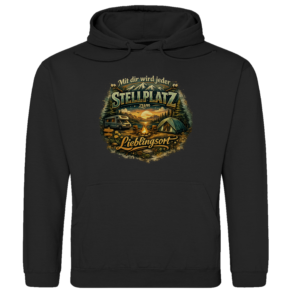 Herren Hoodie – „Mit dir wird jeder Stellplatz zum Lieblingsort" | Wortmelodie Moments