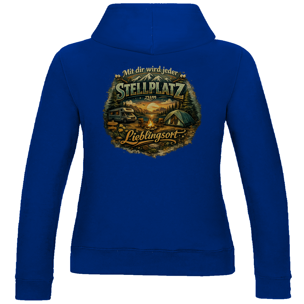 Damen-Hoodie – Mit dir wird jeder Stellplatz zum Lieblingsort