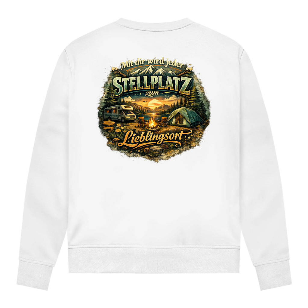Damen-Sweatshirt – Mit dir wird jeder Stellplatz zum Lieblingsort