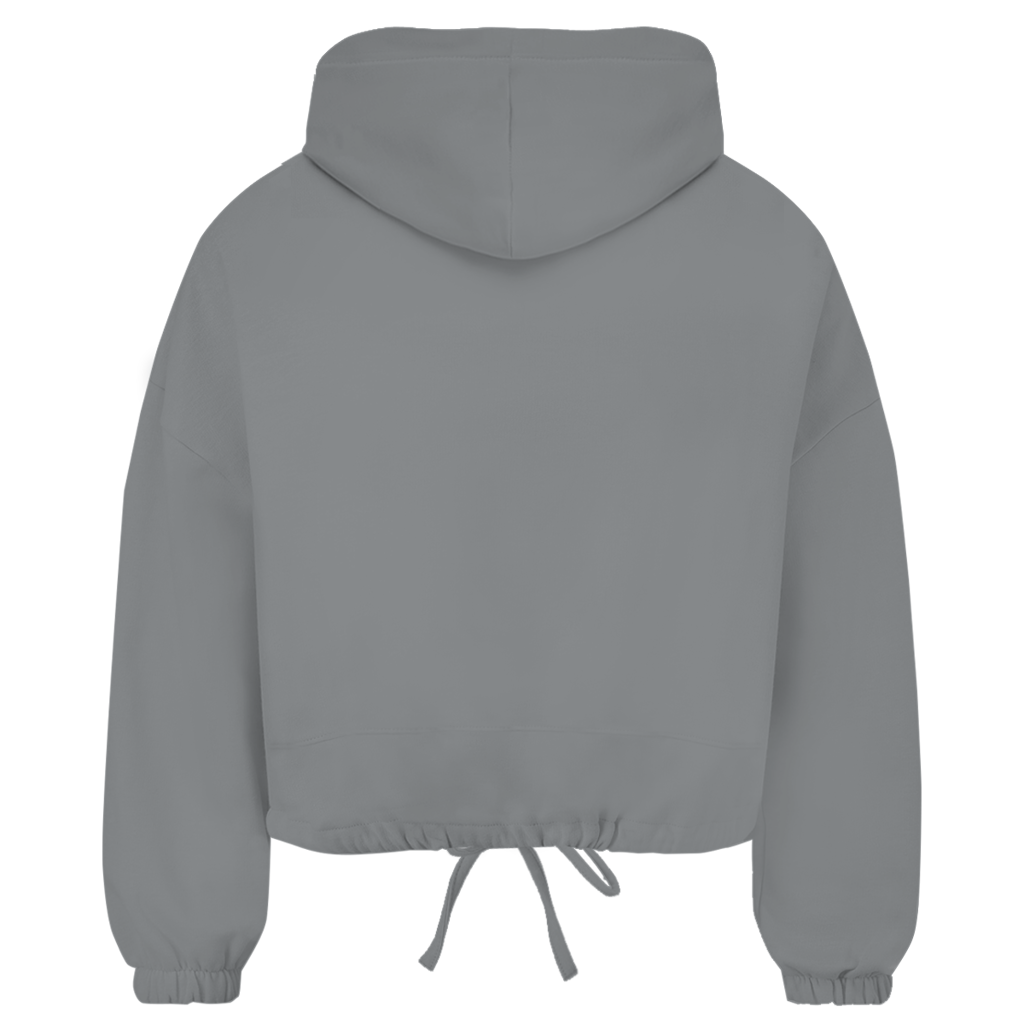 Damen Cropped Oversize Hoodie Wortmelodie mit Herz