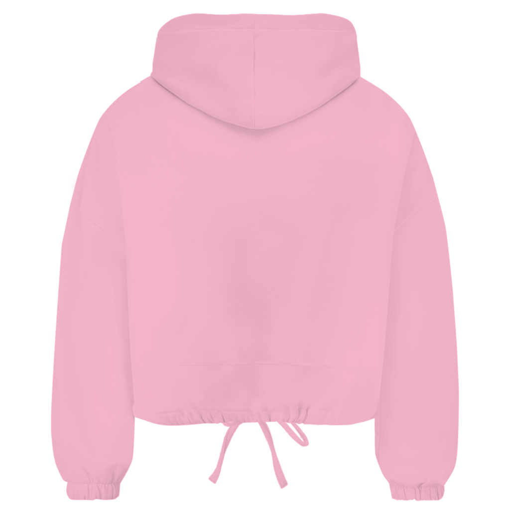 Damen Cropped Oversize Hoodie Wortmelodie mit Herz