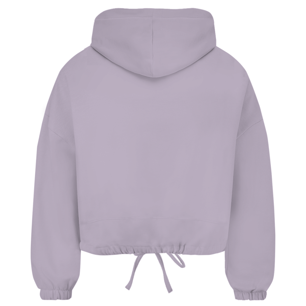 Damen Cropped Oversize Hoodie Wortmelodie mit Herz