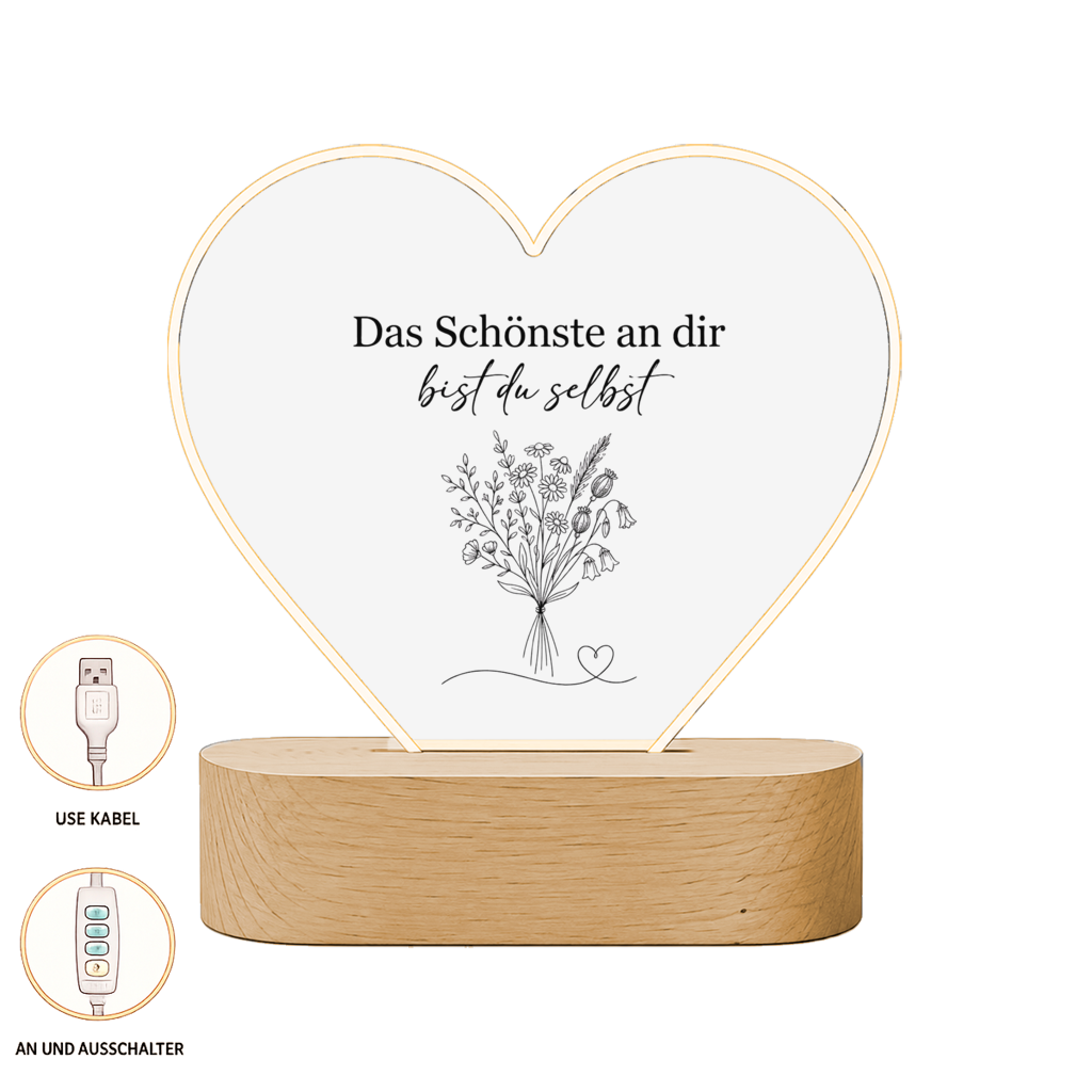 Beleuchteter Bilderrahmen Herz Das schönste an dir