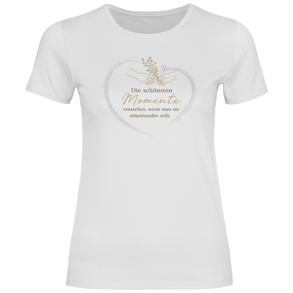 Damen T-Shirt Die schönsten momente Herz