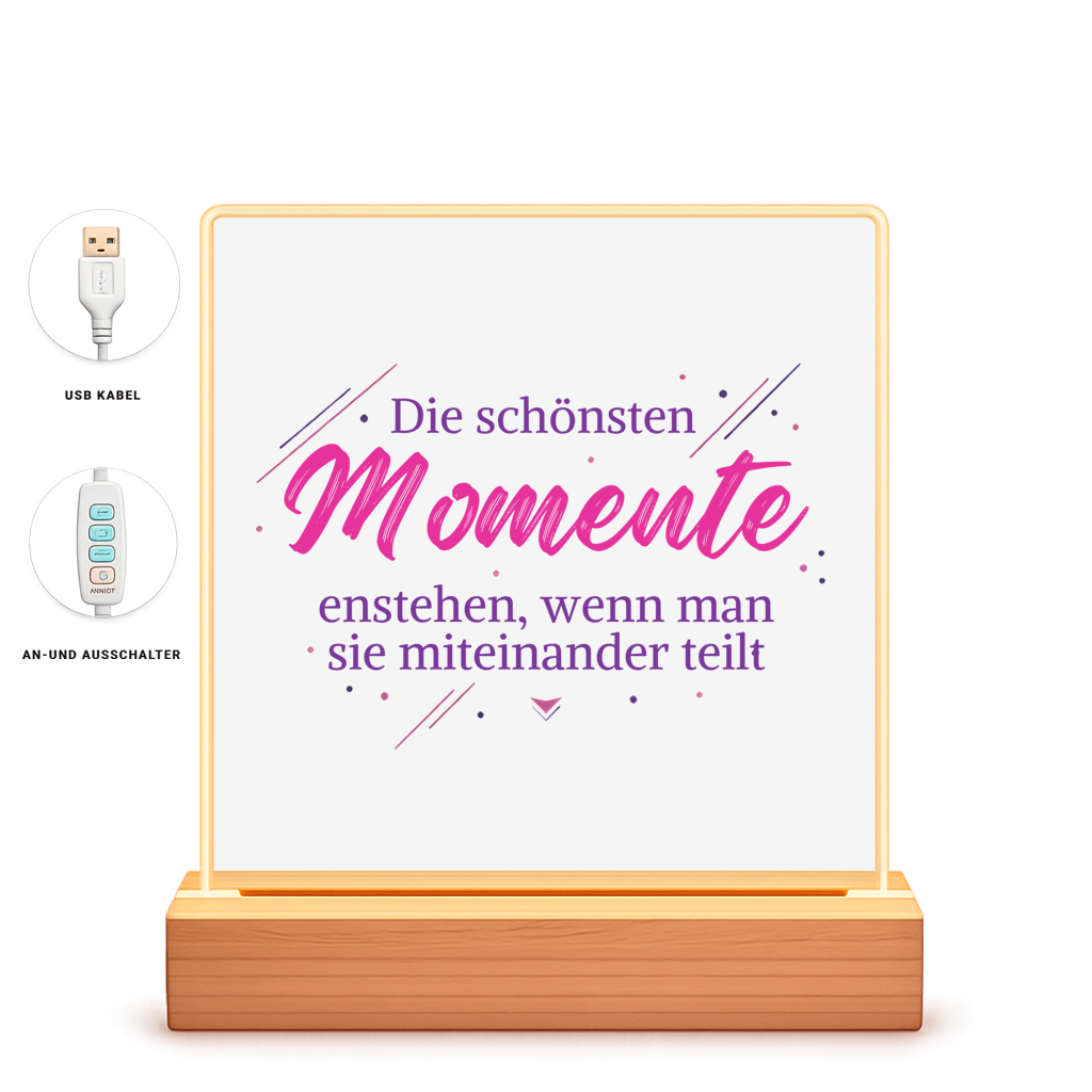 Beleuchteter Bilderrahmen Quadrat Die schönsten Momente