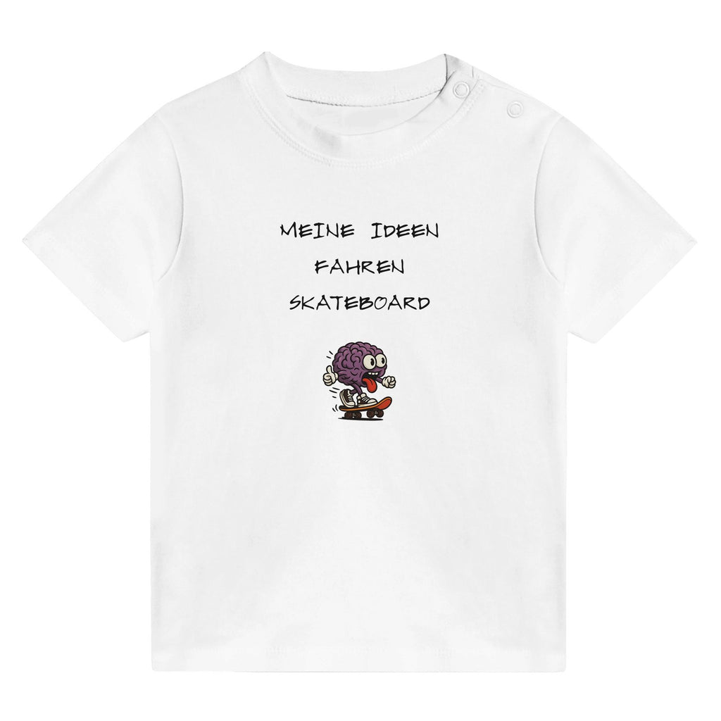 Baby T-Shirt Baumwolle | MEINE IDEEN FAHREN SKATEBOARD