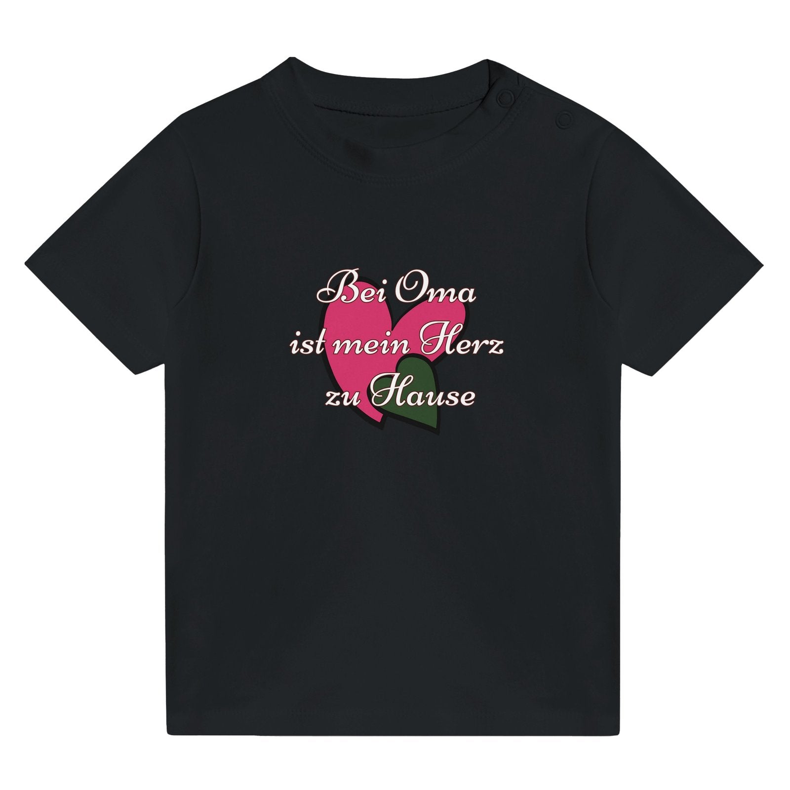 Baby T-Shirt Baumwolle | „Bei Oma ist mein Herz zu Hause“