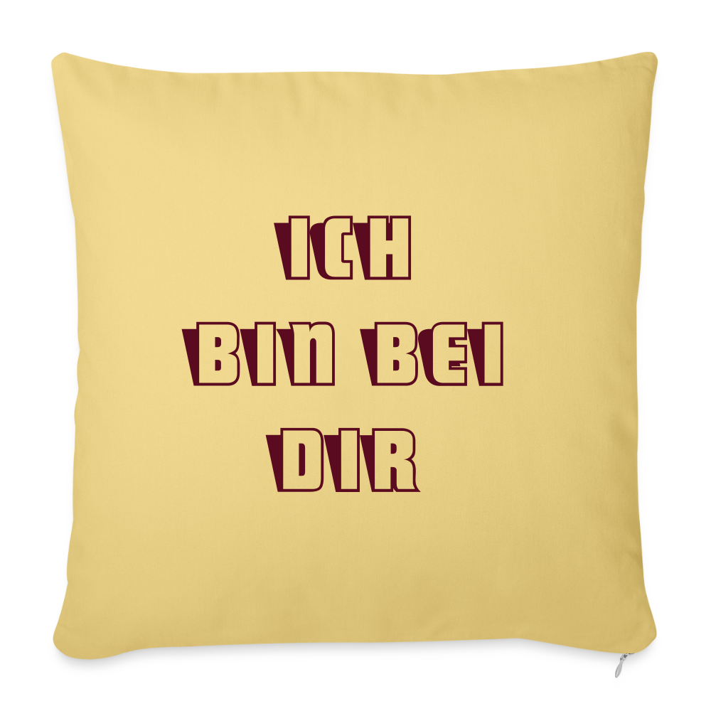 Wortmelodie Baumwoll-Kissen „Ich bin bei dir“