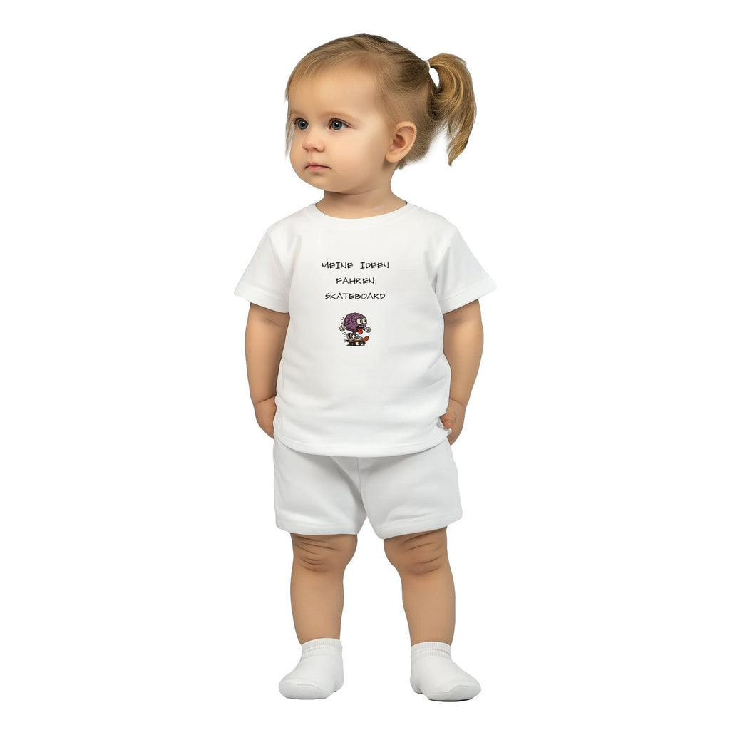 Baby T-Shirt Baumwolle | MEINE IDEEN FAHREN SKATEBOARD