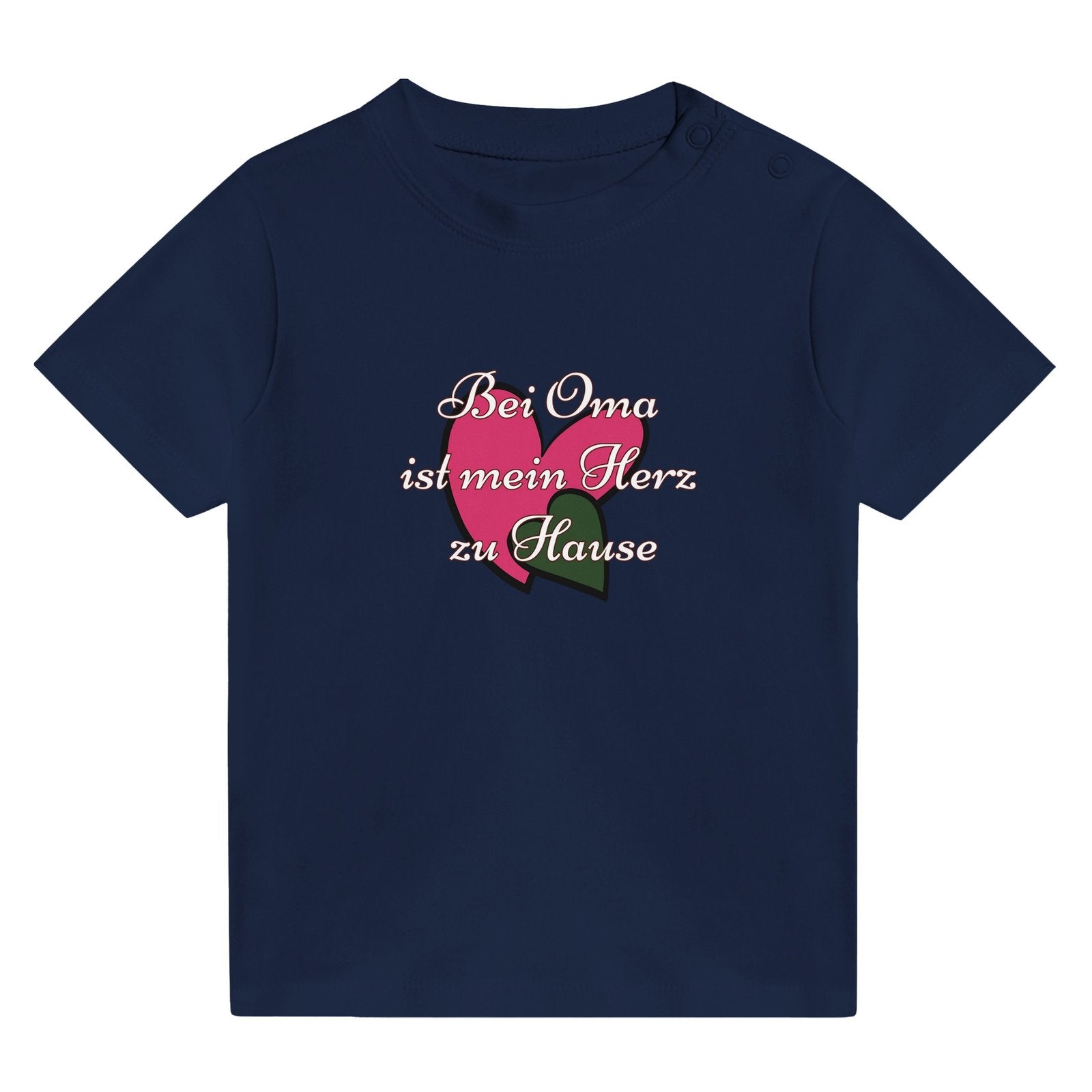 Baby T-Shirt Baumwolle | „Bei Oma ist mein Herz zu Hause“
