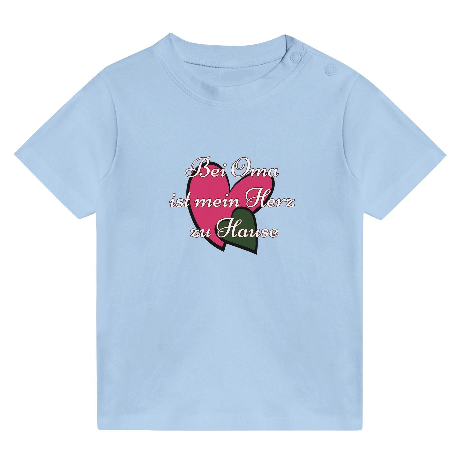 Baby T-Shirt Baumwolle | „Bei Oma ist mein Herz zu Hause“