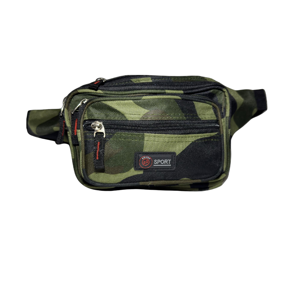 Camouflage Gürteltasche „Wortmelodie“ – 4 Fächer & verstellbarer Gurt