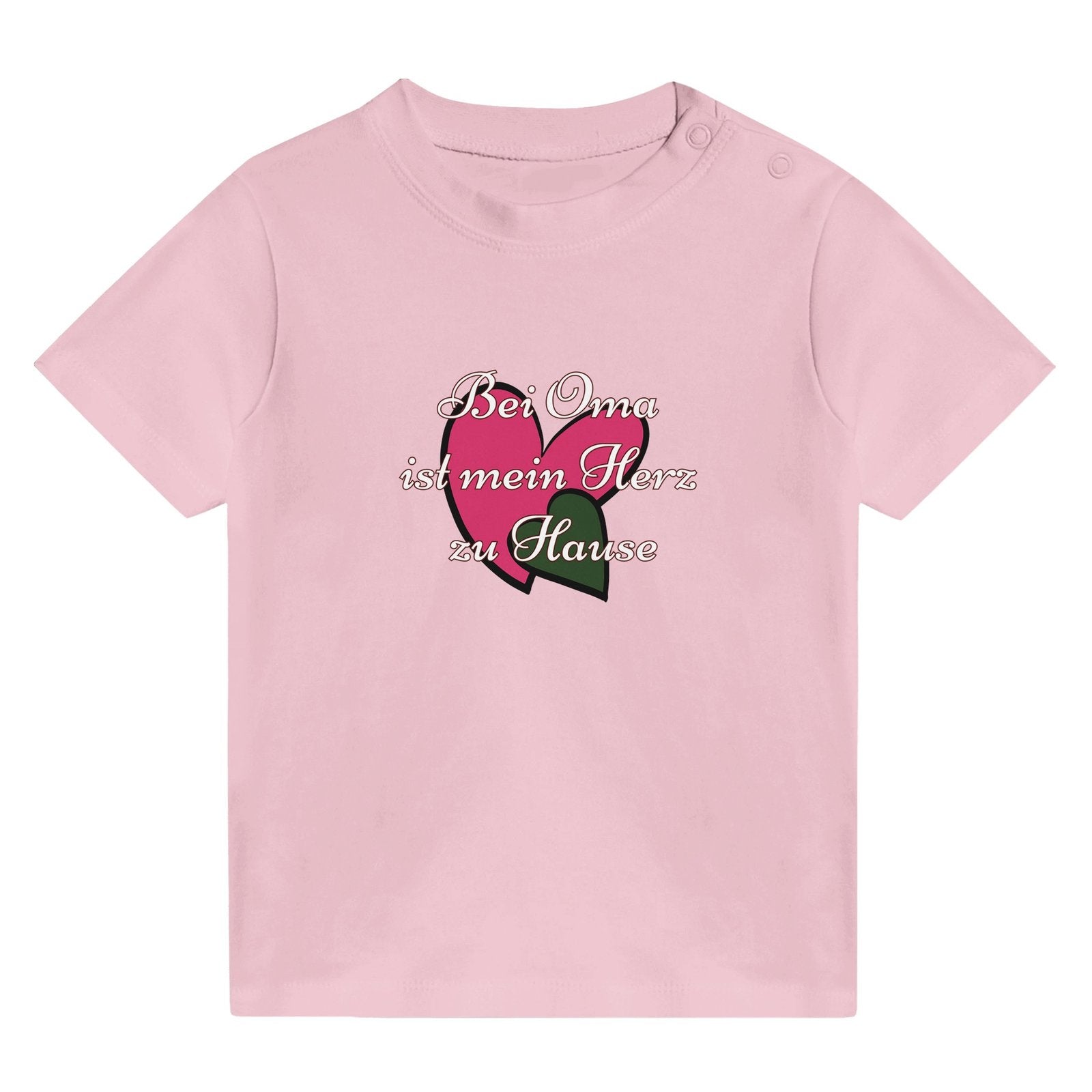 Baby T-Shirt Baumwolle | „Bei Oma ist mein Herz zu Hause“