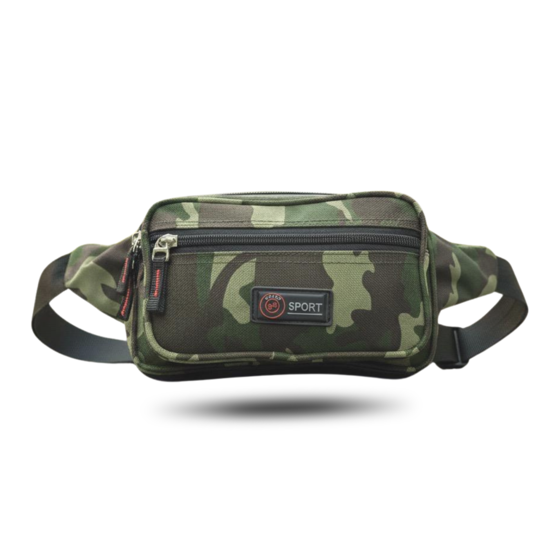 Gürteltasche Camo Grün „Wortmelodie" – Crossbody Hüfttasche mit 4 Fächern & verstellbarem Gurt | Wortmelodie Moments